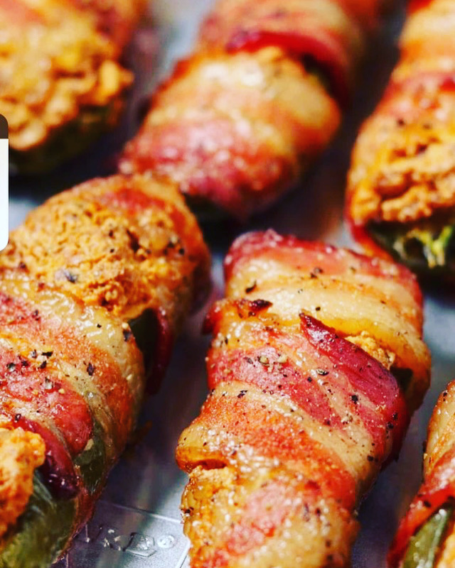 Bacon-wrapped jalapeño poppers